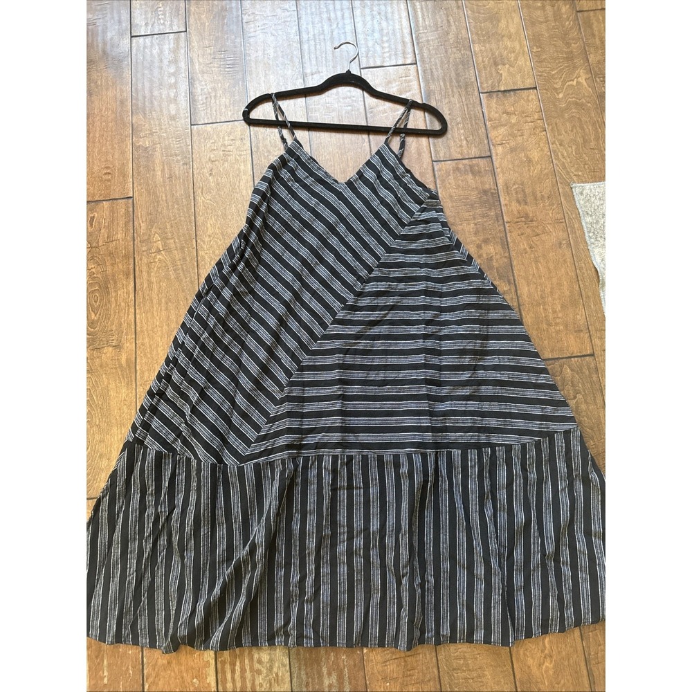 Grade & Gather Thick Stripe Midi Dress – Size Small  Striped Midi